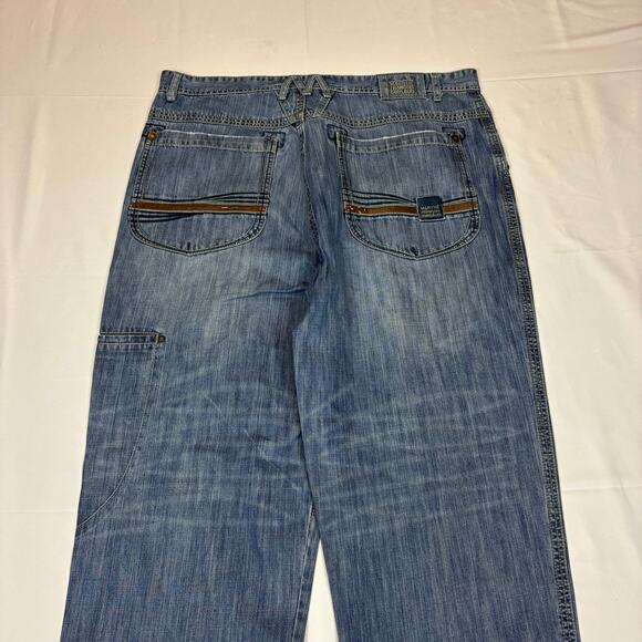 Marithe Francois Girbaud MFG Baggy Jeans Wide Leg Men's 42x34 Skater - Picture 4 of 14